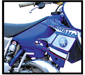 NEW Yamaha YZ 125D 1W1 125E 2K6 Fuel Tank Vintage Gas Petrol NOS Replica YELLOW